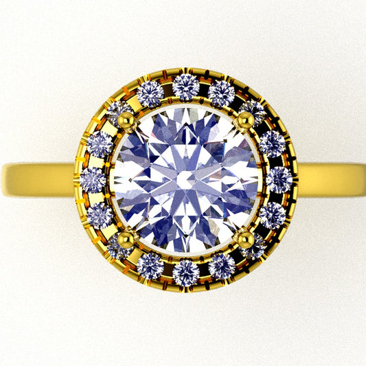 Luxury jewelry STL — top view of model