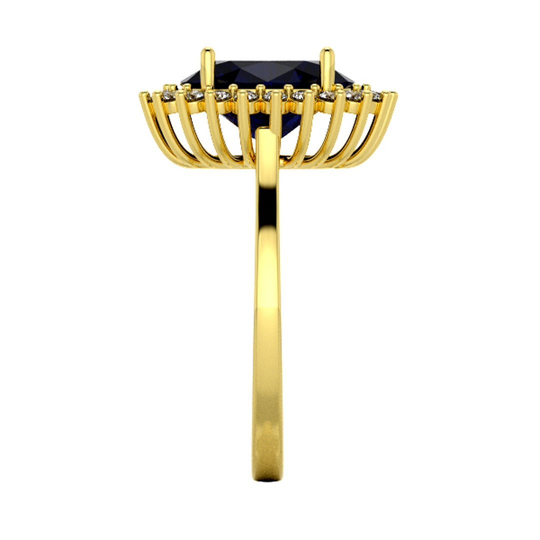 Luxury jewelry STL — top view of model