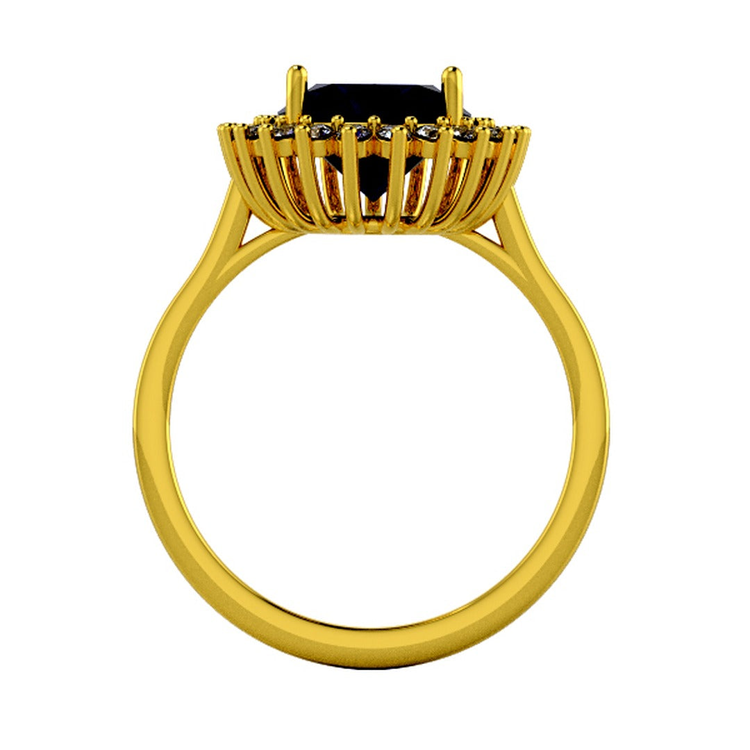Luxury jewelry STL — top view of model