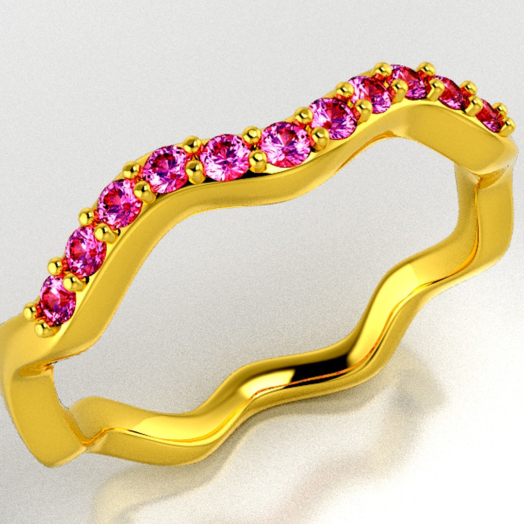 Luxury jewelry STL — top view of model