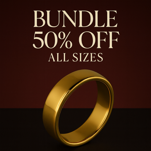 STL · Men’s Flat Wedding Band, Sizes 8–12 Pack (7 STLs, 50% OFF)