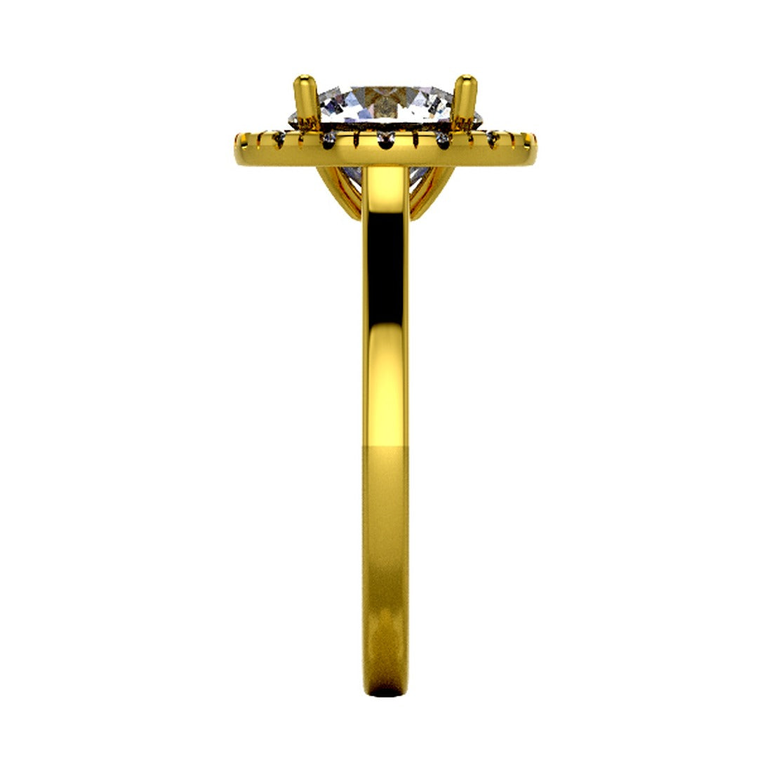 Luxury jewelry STL — top view of model