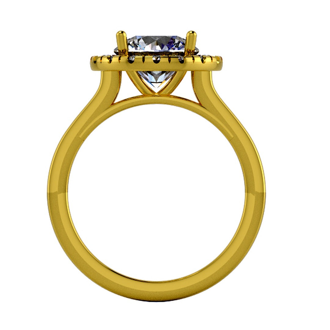 Luxury jewelry STL — top view of model